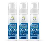 Nurture Valley Sans Rinçage Sans Douche Pour Le Corps | Mousse Nettoyante Sans Eau Pour Le Corps Entier Qui Hydrate Et Protège Également La Peau - Nettoyant Essuyable - 3 Bouteilles