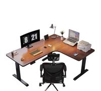 NURUGURE Bureau d'ordinateur avec tiroirs, Bureau pour la Maison, Le Travail, l'étude, l'écriture, Table PC, Bureau de Jeu réversible, Couleur chêne, 120 x 60 x 74 cm