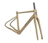 NURUGURE Cadre de vélo de Route Gravel 700C, 46 cm, 48 cm, 50 cm, en Alliage d'aluminium, Freins à Disque, axe traversant, Fourche en Fibre de Carbone F12 x 100 mm, R12 x 142 mm