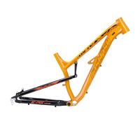 NURUGURE Cadre de VTT Tout Suspendu 27,5 Pouces, Cadre de VTT softtail en Alliage d'aluminium, Freins à Disque, Cadre de vélo 17 Pouces DH/XC/AM, Cadre à dégagement Rapide 135 mm