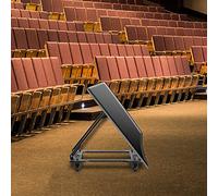 NURUGURE Chariot TV Bas et Mobile avec roulettes pour téléviseurs de 32 à 75 Pouces, Angle de Vision réglable de 15 à 30 Pouces, Support TV Roulant