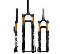 NURUGURE Fourche Suspendue pour VTT 27,5/29 Pouces, Fourche Avant pneumatique en Alliage d'aluminium 15 x 100 mm, Course 1-1/2", Freins à Disque 120 mm.