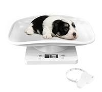Nuscen 10 kg Balance numérique pour animaux domestiques, affichage LED, balance de nourriture, balance de fruits avec mètre ruban, unité g/lb/oz/tl/ml, conversion pour nouveau-né, chiens, hamsters