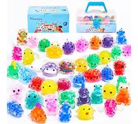 Nuseya 42 PCS Squishies Mochi Squishy Squeeze Jouets Mini Kawaii Squishy Animaux Balles Anti Stress Enfant Squishy Animal Party Favor idée Cadeau Parfaite avec boîte de Rangement Pas de doublons