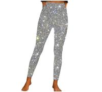 NUSGEAR 2024 Leggings Paillettes Extensibles à La Mode pour Femmes Casual Sparkle Glitter Bling Pantalon De Yoga Slim Leg Shiny Femme Grande Taille Paillettes Brillantes Minces Leggings Pantalons
