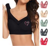 NUSGEAR Soutiens-Gorge en Dentelle sans Armatures pour Femme Soutien-Gorge Push-Up sans Couture - Col en V Femme Soutien Gorge Coton sans Armature Grande Taille