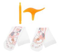 NUSITOU 1 Ensemble Chaussettes de Massage Réflexologie avec Outils Acupression Anatomique Chaussettes de Massage Coton pour Soutien Circulation Modèle Acuponcture Grande Couleur Jaune
