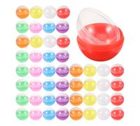 NUSITOU 100 Boules à Remplir 45 MM Transparentes pour Distributeur Automatique de Chewing-Gums Capsules Ouvrables Multicolores pour Présents de Fête et Recharges de Machine à Pinces