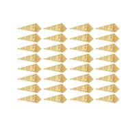 NUSITOU 100 Pièces Cônes en Papier Kraft Rétro Motif Notes de Musique, Boîte de Bonbons Créative pour Décoration de Table de Mariage et Fête, Accessoires Cordelettes et Stickers Écrits