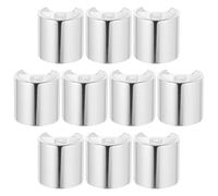 NUSITOU 10pcs Bouchons de Bouteille à Pompe Argenté en Plastique Résistant aux Chocs et Étanches pour Flacon de Gel ou Shampoing