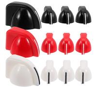 NUSITOU 12pcs Boutons de Volume en Plastique pour Équipement Audio et Basse Électrique, Capuchons de Potentiomètre pour Contrôle D'effets, Pièces de Rechange Pratiques