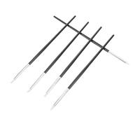 NUSITOU 15pcs Stylo à Ongles Multifonctionnel en Silicone Noir, Pinceau Nail Art Pratique, Facile à Utiliser, pour Nail Salons et Dessin Précis des Ongles
