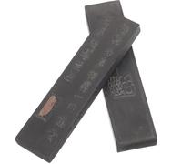 NUSITOU 2 Bâtons D'encre Noire Traditionnels pour Calligraphie Chinoise, Surface Intérieure Lisse, Facile à Nettoyer, pour Peinture et Apprentissage Plusieurs styles