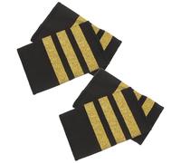 NUSITOU 2 Paires D'épaulettes à Insigne de Pilote en Sangle, Application Facile, Aspect Professionnel, pour Uniforme Quotidien ou Événements Thématiques