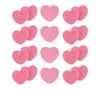 NUSITOU 20 Éponges Exfoliantes de Cœur Visage, Douces et Multi-usages en Pâte de Bois et Coton, Voyage et Usage à Domicile