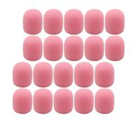 NUSITOU 20 Pièces Bonnettes en Mousse Rose pour Micro-cravate, Housses de Protection en Éponge, Protège Micro L'humidité, Remplacement pour Micro Cassé
