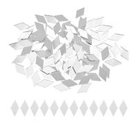 NUSITOU 300 pièces miroirs mini en acrylique argenté forme géométrique pour projets DIY et cadres photo avec effet d'éclairage d'espace