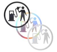 NUSITOU 3pcs Autocollants Créatifs pour Voiture en Pet, Résistants Décollement et Faciles à Enlever, Stickers Amusants pour Bouchon de Réservoir, Décoration Extérieure