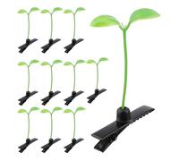 NUSITOU 40 Pinces à Cheveux Artificielles Forme Germes de Soja Vert Clair, Accessoires pour Cheveux Filles, Barrettes Mignonnes Petites Plantes, Lot 40 Pièces pour Fêtes Cosplay et Usage