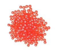 NUSITOU 400 Perles Acryliques Rouges Lettres Anglaises, Mini Trou pour Enfilage, Accessoires Créatifs pour Bricolage DIY et Fabrication de Bijoux Garçon et Filles Couleur Aléatoire
