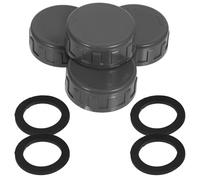 NUSITOU 4ensembles Lot de Bouchons de Tuyau Pvc Fileté Intérieur avec Joint Rondelle Bouchon à Vis Étanche Compatible Tuyauterie Industrielle Raccord Plomberie Facile à Entretenir