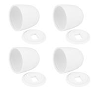 NUSITOU 4pcs Cache-boulons et Capuchons de Vis de Toilette en Abs avec Rondelles, Style Simple, Haute Dureté et Léger, Accessoires pour Boulons de Toilette, Adaptés aux Vis de Salle