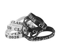 NUSITOU 50 Pièces Bracelet en Silicone Léger et Flexible 2026 Éléments Thématiques de Remise de Diplômes, pour Fête de Fin D'études