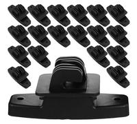 NUSITOU 50 Pièces Isolateurs -même pour Clôture Électrique en Plastique PP Noir, Accessoires de Ferme Éliminant Courts-Circuits, Maintien Fil sans Perte D'énergie