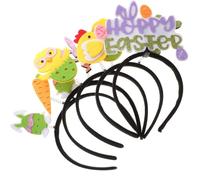 NUSITOU 5pcs Bandeaux de Pâques Lapin pour Garçon et Filles en Plastique et Feutre Léger Non Déformable et Non Décolorant pour Fête de Pâques et Festival