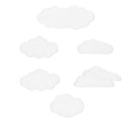 NUSITOU 6 Pcs Patchs Brodés de Nuage Blanc pour Paquet et Chaussures, Faciles à Utiliser et Élégants, Réparation Décoration DIY