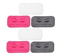 NUSITOU 6pcs Coussinets Frontaux Colorés en Tissu pour Extensions de Cils, Protection du Front, Lavables en Machine, Accessoires Indispensables pour Processus de Beauté