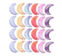 NUSITOU 80 Pièces Pendentifs en Verre de Lune pour Bijoux Diy, Apparence Lisse et Solide, pour Création de Bracelets et Décorations Couleur Aléatoire
