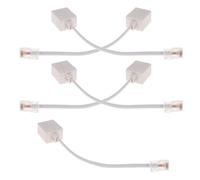NUSITOU Adaptateur Rj45 vers Rj11 en Abs Cuivre Blanc, Pack de 5 Pièces, Convertisseur de Câble Téléphonique Pratique pour Prolongateur Ethernet de Ligne Téléphonique