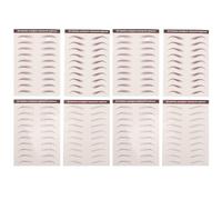 NUSITOU Autocollants pour Shaping et Grooming Sourcils Marron Imperméables en Papier Transfert D'eau, 8 Feuilles pour Maquillage Facile et Coiffage des Femmes