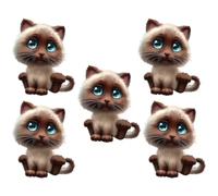 NUSITOU Autocollants Voiture 3d Chat Mignon 5pcs Forte Adhérence sans Traces, Décoration Vivid pour Carrosserie, Accessoire Voiture Tuning