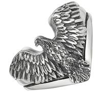 NUSITOU Bague Aigle Rétro Réglable en Cuivre Argenté Surface Intérieure Lisse et Haute Brillance, pour Fêtes et Occasions Formelles