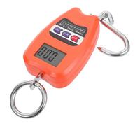 NUSITOU Balance Numérique Suspendue 200Kg Portable Crochet, Mini Balance Électronique Orange sans Pile, Peson Industriel pour Peser Bagages et Produits Alimentaires en Déplacement