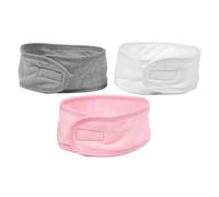 NUSITOU Bandeau de Spa Double Couche pour Femme en Coton Doux et Respirant, Protège Cheveux de L'eau Maquillage, Hygiénique, Lavage Visage Sport, Lot de 3 Pièces