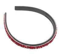 NUSITOU Bandeau Rouge Élégant Orné de Cristaux pour Cheveux, Décoré de Charms Scintillants, Confortable et Adapté pour Mariage ou Engagement