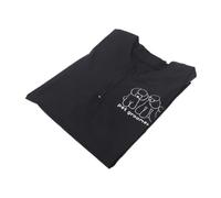 NUSITOU Blouse de Toilettage à Manches Courtes, Blouse de Barbier Professionnel, Polyester Noir 68x44cm, Imperméable, Résistante aux Poils, pour Chiens et Chats, Salon de Toilettage