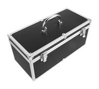 NUSITOU Boîte à Outils et Tests Terrain pour Organisation Professionnelle Rangement Polyvalent et Portabilité Ergonomique en Alliage D'aluminium Noir avec Couvercle