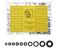 NUSITOU Boîte à Outils pour Montre 1000 Pièces Kit D'assortiment de Joints Toriques en Caoutchouc Étanches, 10 Tailles pour Réparation et Entretien Horloger