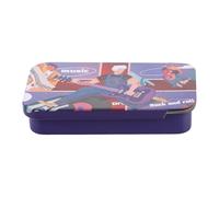 NUSITOU Boîte de Rangement Métallique Compacte pour Médiators de Guitare, Étui Multifonction Mécanisme Facile à Ouvrir, pour Guitaristes Acoustiques et Accessoires Divers
