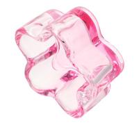 NUSITOU Bol de Manucure Accès Pratique en Verre Rose Forme Fleur de Lotus et Design Stylé Translucide pour Salon de Nail Art ou Usage Domestique