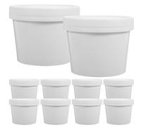 NUSITOU Bols à Soupe Jetables 4Oz Couvercles pour Soupes Chaudes Salades et Desserts Froids Adaptés aux Repas à Emporter