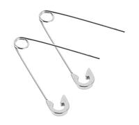NUSITOU Boucles D'oreilles Broche Épingle de Sûreté en Acier Titane, Design Unisexe Punk, 2 Pièces Argentées, Verrou à Ressort, pour Vêtements et Artisanat