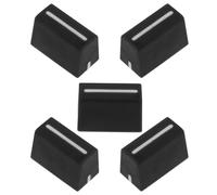 NUSITOU Boutons de Curseur de Fader Noirs en Caoutchouc, Lot de 5, 4 Mm | Console de Mixage et Équipements Dj, Remplacement de L’axe, Ajustement Fluide, Usage Solide