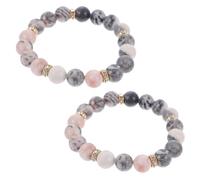 NUSITOU Bracelets en Pierres Naturelles Faits Main, Style Bohème Élégant, 2 Pièces avec Cristaux, Apportent Bien-amour de Soi pour Anniversaire ou Anniversaire