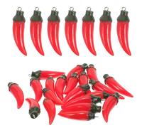 NUSITOU Breloques en Résine de Piment pour Création de Bijoux Diy Lot de 20 Accessoires Attractifs et Créatifs pour Fabrication de Colliers et Bracelets