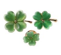 NUSITOU Broche à Revers Petite en Alliage Forme Feuille Trèfle 3pcs, Épingles Portables et Polyvalentes pour Événements Spéciaux et Vie Quotidienne